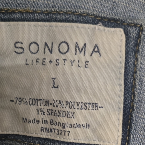 Sonoma Life + Style Blue Jean Jacket Classic Denim Style Large - Picture 3 of 3